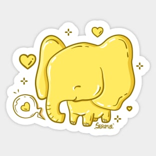 Little Mellow Yellophant - A Sweet Jello Elephant Sticker